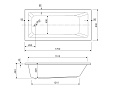 Акриловая ванна CEZARES PLANE SOLO-170-80-48-W37