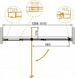 Душевая дверь в нишу CEZARES VARIANTE-B-1-130/140-C-Cr