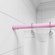 Карниз для ванной комнаты, 110-200 см, розовый, Easy, Milardo, 013A200M14