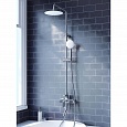 Смеситель для ванны с верхним душем, хром/белый, Iddis Cloud, CLOSB00i06
