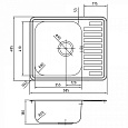 Мойка, нерж. сталь, полир., 585*485, Strit S, IDDIS, STR58PDi77