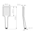 Лейка душевая Lemark LM8124C, 1-функциональная