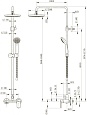Душевая колонна со смесителем для душа Bravat Opal C F9125183CP-A1-RUS