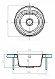 Мойка для кухни Aquaton Мида круглая графит 1A712732MD210