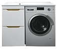 Комплект тумба с раковиной AZARIO Magenta 120 левая под стиральную машину (56) белая (CS00078395)