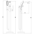 Смеситель Lemark Melange LM4944CW для ванны, напольный