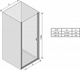 Душевая дверь одноэлементная Ravak Chrome CSD1-90 (блестящий+транспарент) 0QV70C00Z1