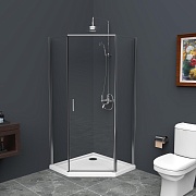 Душевой уголок BelBagno UNO-195-P-1-80-C-Cr