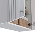 Шкаф Lemark ROMANCE 60 см подвесной, 2-х дверный, цвет корпуса, фасада: Белый глянец