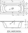 Акриловая ванна Riho LINARES 160х75 правая - PLUG & PLAY, B140007005 (BD5100500000000)