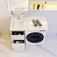 M85AFSX0402WG X-Joy, База под столешницу для стиральной машины, напольная, 40 см, 2 ящика, белый гля