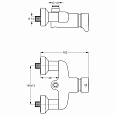 Нажимной смеситель для душа Ideal Standard CERAPLUS B8320AA