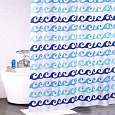 Штора для ванной комнаты, 180*200 см, полиэстер, Milardo Blue Curls, 910P180M11