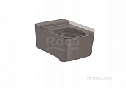 Чаша подвесного унитаза Roca Inspira Square 560, Rimless, кофейный 346537660