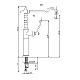 Смеситель для кухни PAINI Duomo высокий, старая бронза (F3)