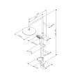 F0770A100 Spirit V2.0 душ.система, набор: верхн.душ d 250 мм, ручн.душ 3 ф-ции d 120 мм, переключате