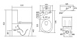 Унитаз-компакт напольный безободковый с бачком AQUATEK ЛИБРА NEW AQ1263N-00 635*385*820 мм, горизонтальный выпуск, тонкое сиденье с механизмом плавного закрывания, крепеж