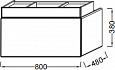 Тумба под раковину Jacob Delafon Terrace 80x48 EB1186-G1C белый