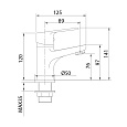 Смеситель для умывальника, Millardo Helic, HELSB00M01-P