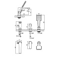 Смеситель Lemark Bronx LM3745GM на борт ванны