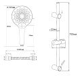 Душевой гарнитур, арт. SSS1303, ESKO