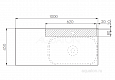 Столешница под раковину Aquaton с панелью Мишель 100 дуб рустикальный ВЛДСП 1A256703MIDR0
