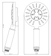 Лейка душевая Lemark LM0713C, 3-функциональная