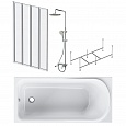 Акриловая ванна AM.PM Like 150x70, с каркасом, шторкой, душ.системой, W80ASET-150AC