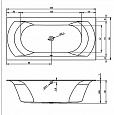 Акриловая ванна Riho LINARES 190x90 (c тоник бортом), B143001005 (BT4800500000000)