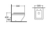 Унитаз напольный приставной безободковый AQUATEK АМАДЕО AQ1964-00 560*365*400 мм, горизонтальный выпуск, тонкое сиденье с механизмом плавного закрывания, крепеж