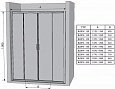 Душевая дверь раздвижная четырехэлементная Ravak Blix BLDP4-170 (блестящий+транспарент) 0YVV0C00Z1