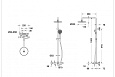 Душевая колонна с термостатическим смесителем для ванны Bravat Waterfall F639114C-A2-RUS