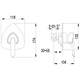 Смеситель Lemark Mars LM3523C для душа, встраиваемый