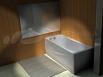 Акриловая ванна Aquatek Афродита 1500*700 с фронтальным экраном, AFR150-0000033+EKR-F0000069
