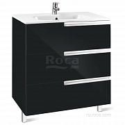 Тумба под раковину Roca Victoria Nord Black Edition 80 3 ящика ZRU9302833