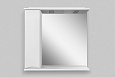 M80MPL0801WG Like, зеркало, частично-зеркальный шкаф, 80 см, с подсветкой, левый, белый, глянец, шт