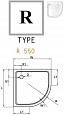 Душевой поддон Cezares 85x85 TRAY-A-R-85-550-15-W