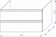 Тумба под раковину Jacob Delafon Madeleine 80x46 EB2053-J5