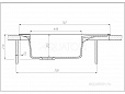 Мойка для кухни Aquaton Делия 78 прямоугольная с крылом серый шелк 1A715132DE250