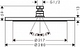 Верхний душ Hansgrohe Croma 280 Air 1Jet 26220000