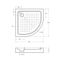 TRAY-A-R-80-550-15-W Акриловый поддон