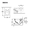 Подвесной унитаз Villeroy & Boch Subway 56001001