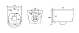 Унитаз-компакт подвесной безободковый AQUATEK МИЯ AQ2004-00 490*370*340 мм, горизонтальный выпуск, тонкое сиденье с механизмом плавного закрывания, крепеж