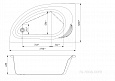 Акриловая ванна Roca Merida 170х100 асимметричная правая белая ZRU9302993