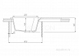 Мойка для кухни Aquaton Монца прямоугольная с крылом терракотовая 1A716032MC270