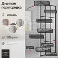 Душевая перегородка 100x195 рисунок решетка