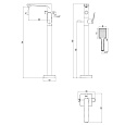 Смеситель Lemark Bronx LM3744BL для ванны, напольный