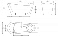 Акриловая ванна без перелива BelBagno 1800х870, BB63-1800-W0