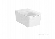 Чаша подвесного унитаза Roca Inspira Square 560, Rimless, белый матовый 346537620