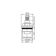 Кран-букса керамическая, 180°, 20 зубцов, G 1/2", M24, h=46 мм, Iddis, 998CR461SM-P